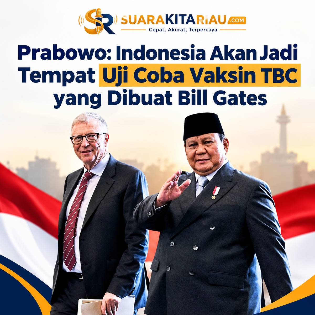 Indonesia Jadi Lokasi Uji Klinis Vaksin TBC, Prabowo Ungkap Komitmen Bersama Bill Gates