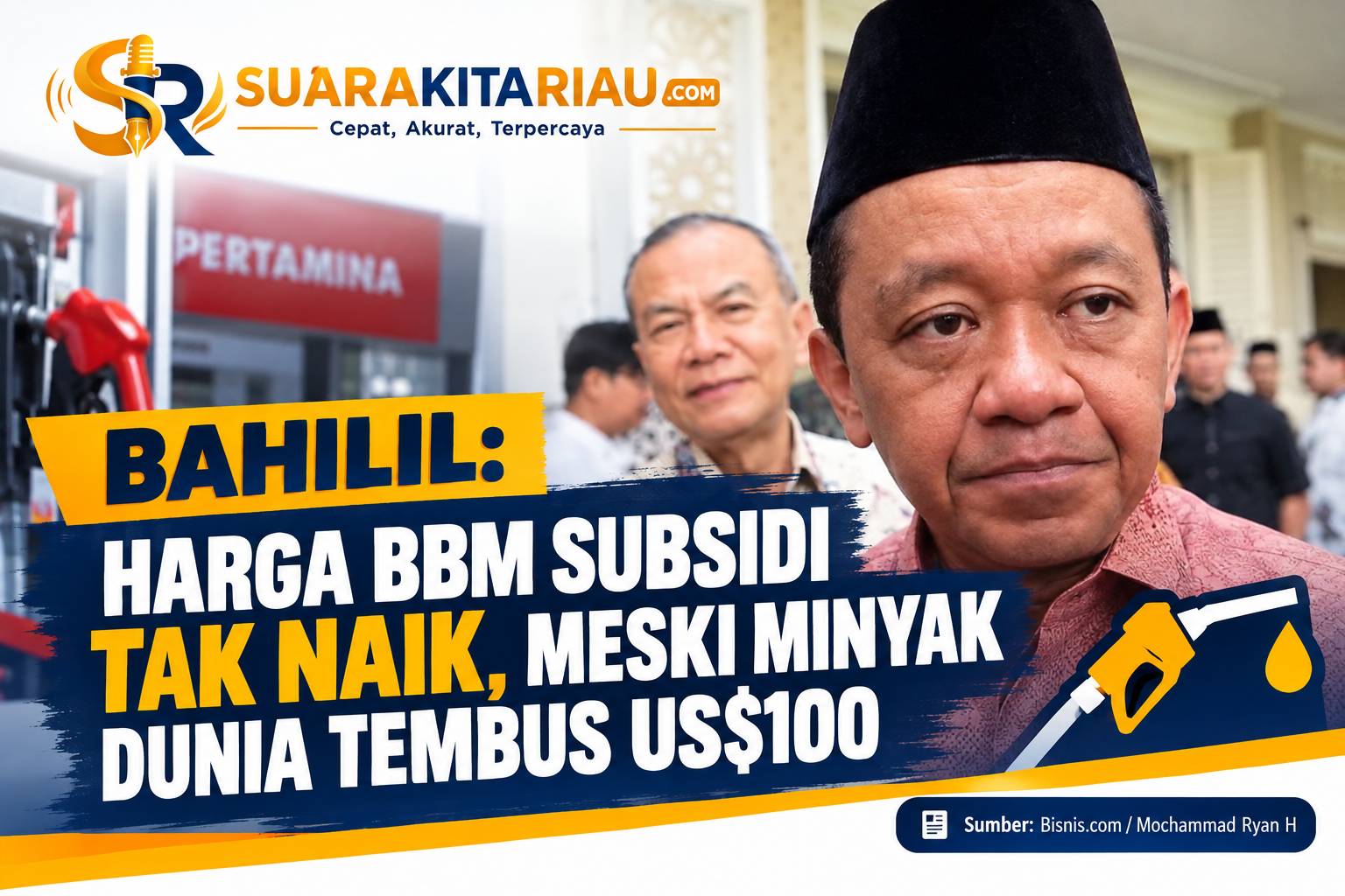 Harga BBM Subsidi Diklaim Tetap Meski Harga Minyak Dunia Menembus US$100