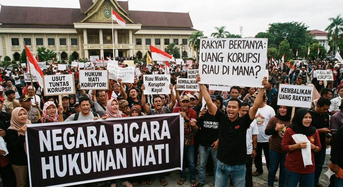 NEGARA BICARA HUKUMAN MATI, RAKYAT BERTANYA: UANG KORUPSI RIAU DI MANA?