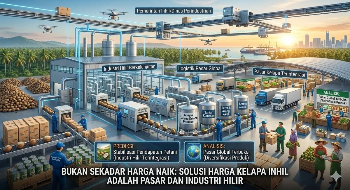 Jutaan Kelapa Diproduksi Setiap Hari, Mengapa Petani Inhil Masih Tertekan?