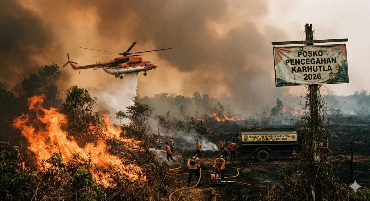 Karhutla Riau 2026: Ketika Negara Hadir Saat Api Membesar, Tapi Absen Saat Pencegahan