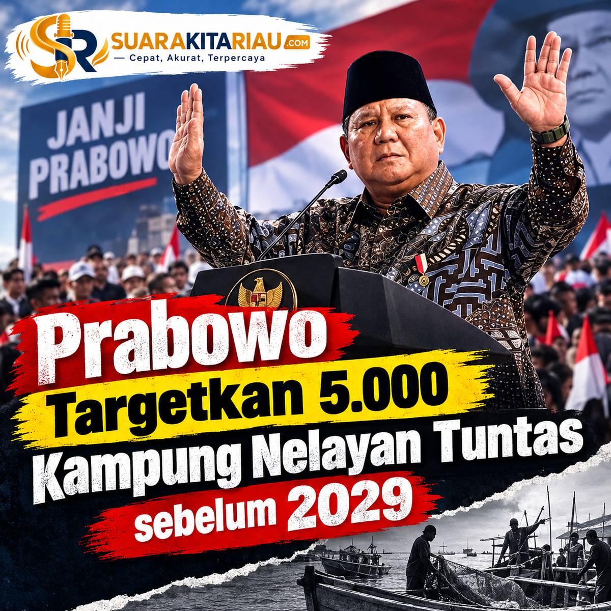 Prabowo Targetkan 5.000 Kampung Nelayan Tuntas Sebelum 2029